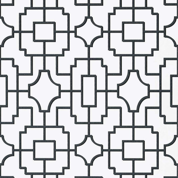 Fretwork-Behang-Tapete-Thibaut-Black-Rol-T20871-Selected Wallpapers