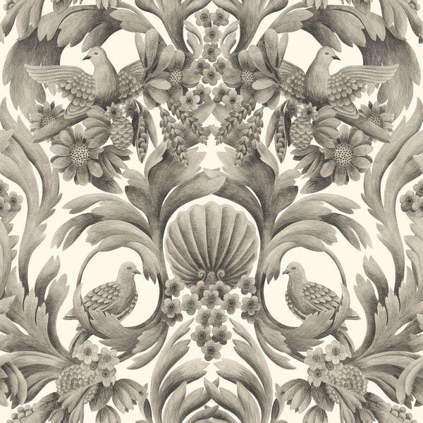 Gibbons Carving-behang-Tapete-Cole & Son-Soot-Rol-118/9020-Selected Wallpapers