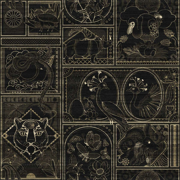 Golden Tiger-Behang-Tapete-Moooi-Ebony-Meter (M1)-MO4040-Selected Wallpapers