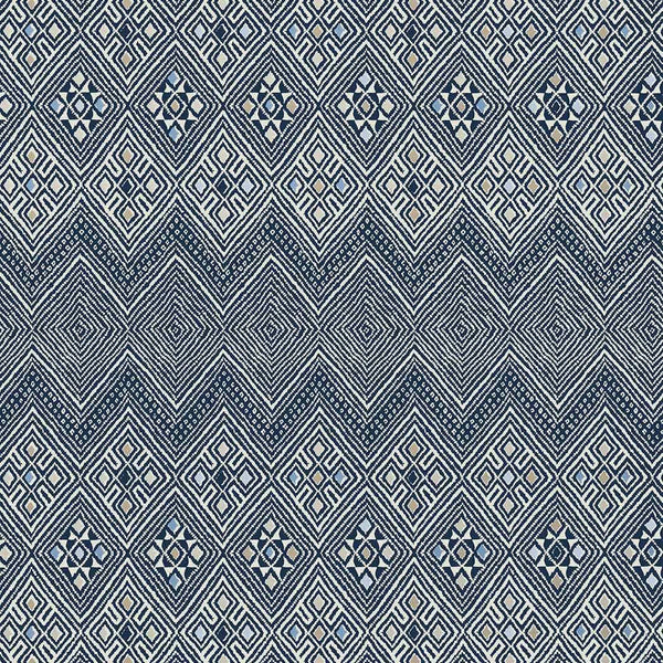 High Plains-Behang-Tapete-Thibaut-Navy and White-Rol-T13231-Selected Wallpapers