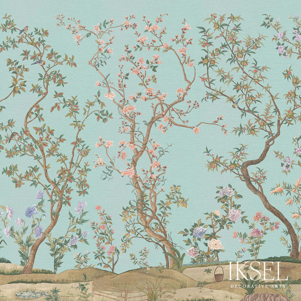 Imperial Garden-behang-Iksel-Celadon-225 cm-SC104_CS28-Selected Wallpapers