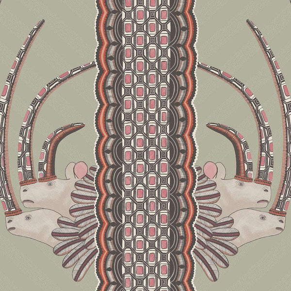 Jabu-Behang-Tapete-Cole & Son-Coral on Soft Olive-Rol-109/3017-Selected Wallpapers