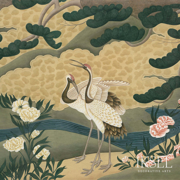 Japanese Cranes-behang-Iksel-Original-225 cm-SC106_CS01-Selected Wallpapers