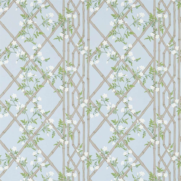 Jasmine Lattice-behang-Tapete-Zoffany-Sky-Rol-311332-Selected Wallpapers