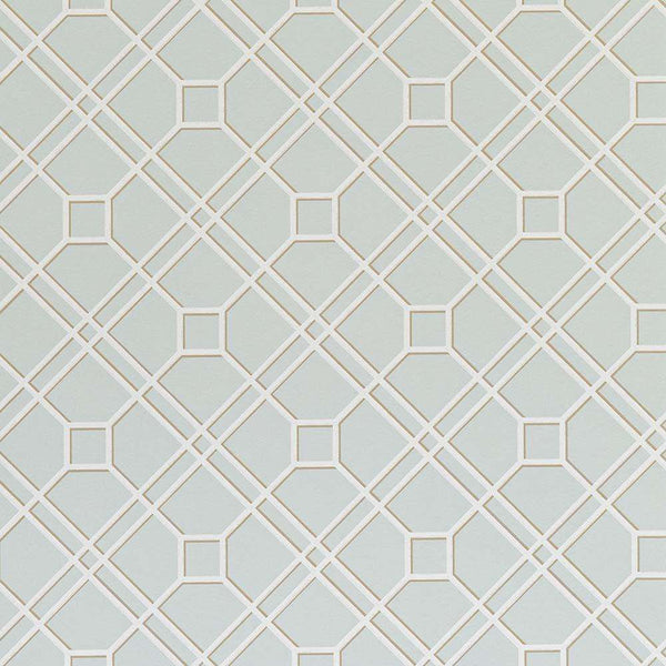 Langdale Trellis-behang-Tapete-GP&J Baker-Soft Aqua-Rol-BW45071.11-Selected Wallpapers