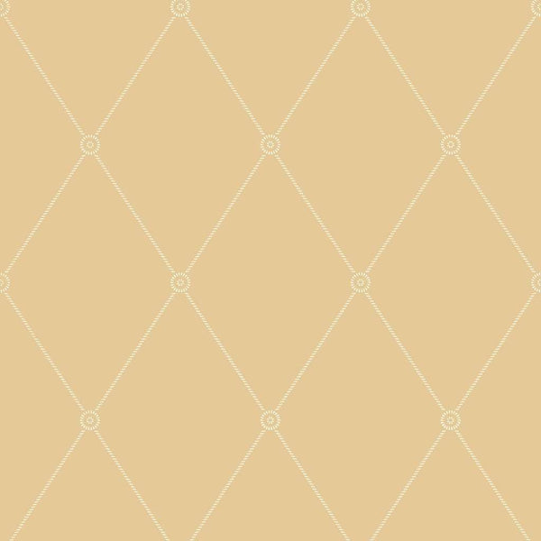 Large Georgian Rope Trellis-Behang-Tapete-Cole & Son-Ochre-Rol-100/13064-Selected Wallpapers