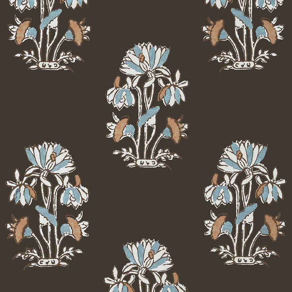 Lily Flower-Behang-Tapete-Thibaut-Black-Rol-T13200-Selected Wallpapers