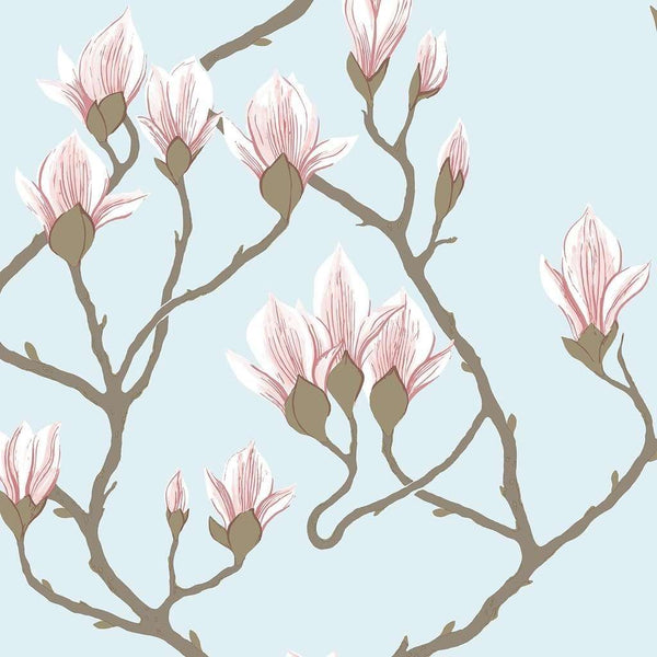 Magnolia-behang-Tapete-Cole & Son-Sky Blue-Rol-72/3011-Selected Wallpapers