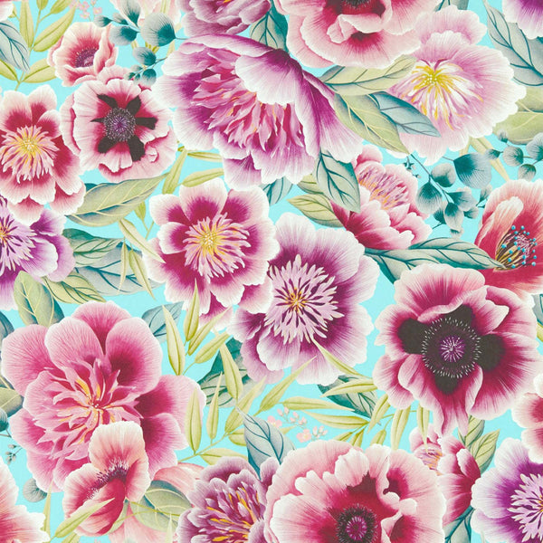 Marsha-Behang-Tapete-Harlequin-Aqua/Peony-Rol-112903-Selected Wallpapers