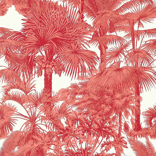 Palm Botanical-Behang-Tapete-Thibaut-Coral-Rol-T10105-Selected Wallpapers