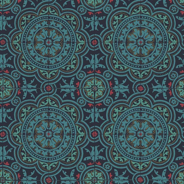 Piccadilly-behang-Tapete-Cole & Son-Petrol-Rol-117/8021-Selected Wallpapers