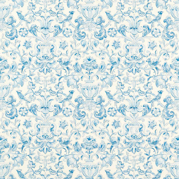 Pompadour Print-Behang-Tapete-Zoffany-Indigo-Meter (M1)-313015-Selected Wallpapers