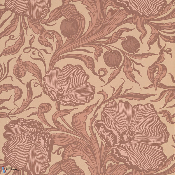 Poppy Trail-behang-Tapete-Little Greene-Masquerade-Rol-0263PTMASQU-Selected Wallpapers