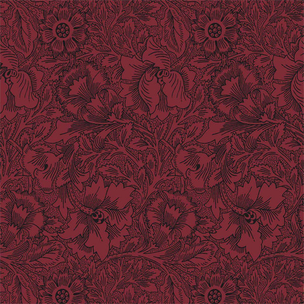 Poppy-behang-Tapete-Morris & Co-Claret-Rol-216956-Selected Wallpapers