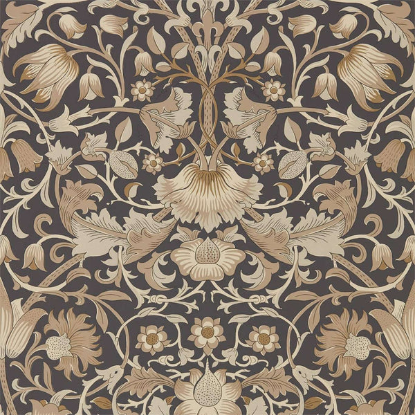 Pure Lodden-behang-Tapete-Morris & Co-Charcoal/Gold-Rol-216027-Selected Wallpapers