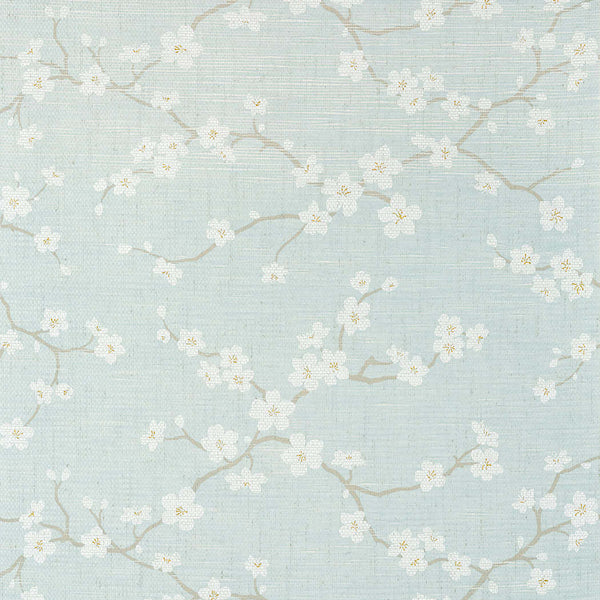 Sakura-Behang-Tapete-Thibaut-Aqua-Rol-T75516-Selected Wallpapers