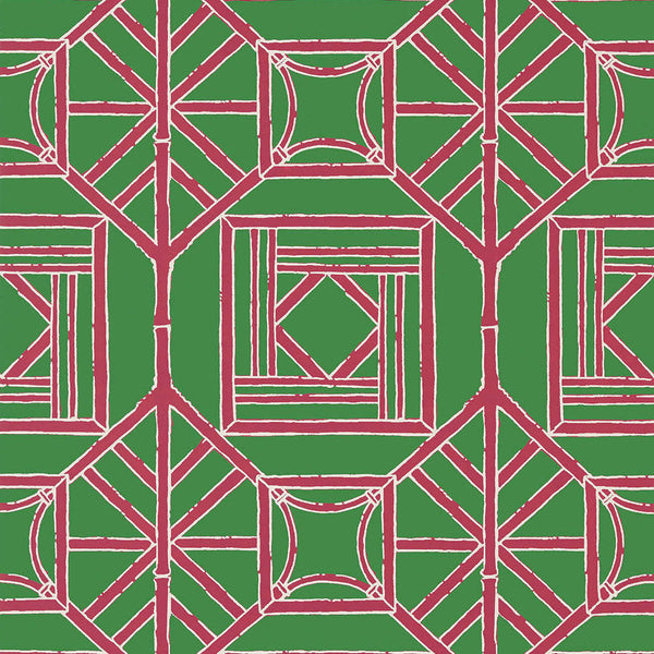 Shoji Panel-Behang-Tapete-Thibaut-Green Pink-Rol-T75517-Selected Wallpapers