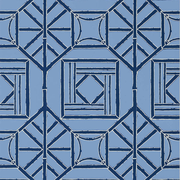 Shoji Panel-Behang-Tapete-Thibaut-Blue Navy-Rol-T75522-Selected Wallpapers