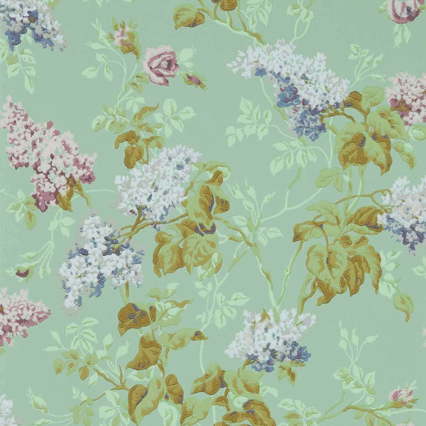 Sommerville-behang-Tapete-Sanderson-Mint/Plum-Rol-217049-Selected Wallpapers