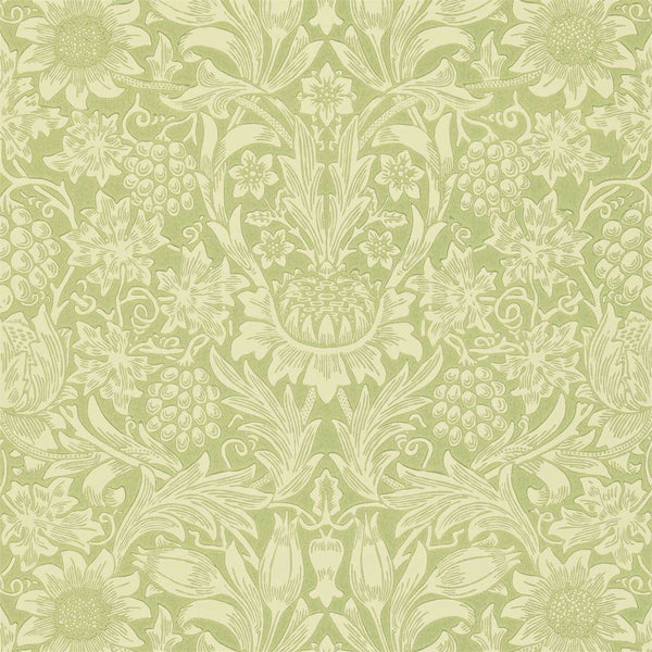 Sunflower Edge-behang-Tapete-Morris & Co-Pale Green-Rol-210477-Selected Wallpapers