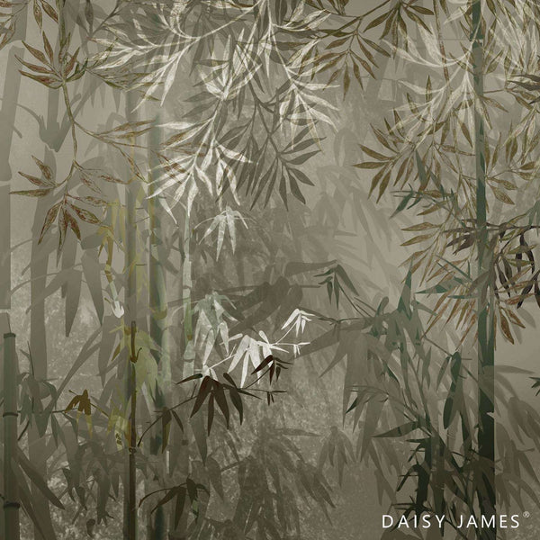 The Bamboo Green-behang-Tapete-Daisy James-Green-Vinyl-DJ277_Green-Selected Wallpapers