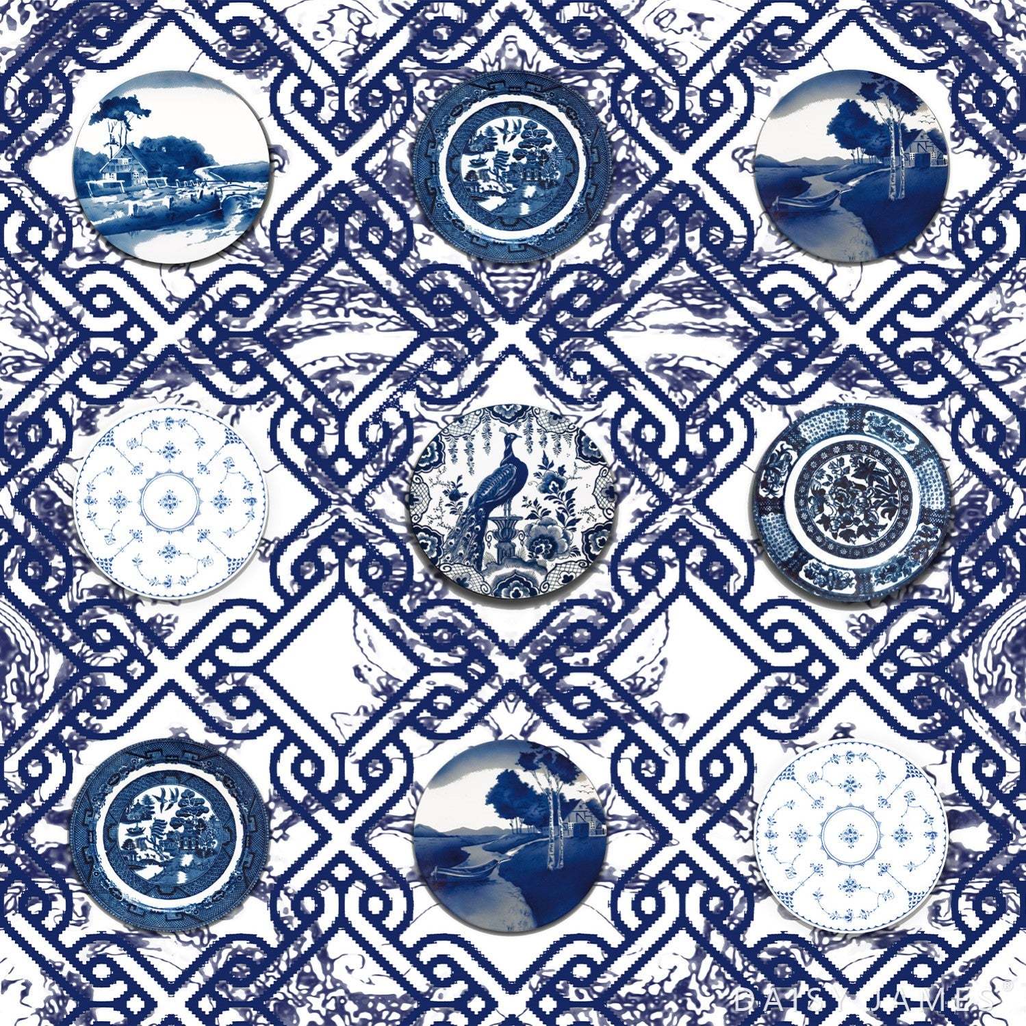 Surface Style Travel Diary Delft Wallpaper – DecoratorsBest