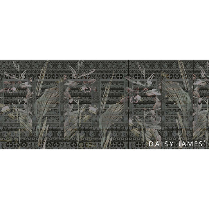 The Cartouche Grey-behang-Tapete-Daisy James-Selected Wallpapers