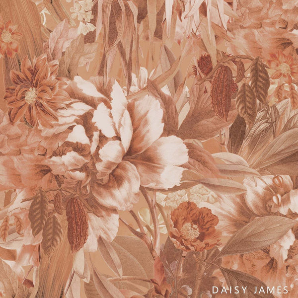 The Hosta Terra-Behang-Tapete-Daisy James-Terracotta-Vinyl-DJ240-Selected Wallpapers