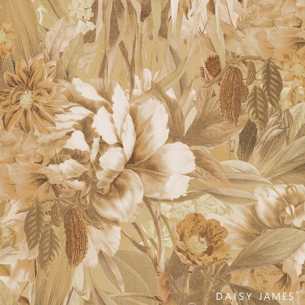 The Hosta Yellow-Behang-Tapete-Daisy James-Yellow-Vinyl-DJ240-Selected Wallpapers