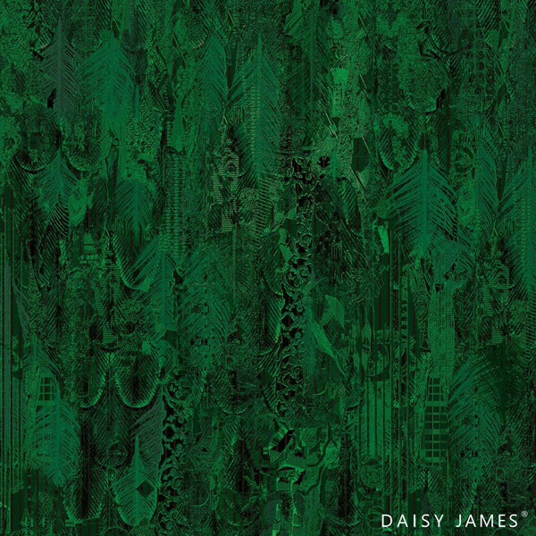 The Panache Green-behang-Tapete-Daisy James-Green-Vinyl-DJ217_Green-Selected Wallpapers