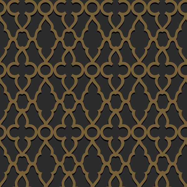 Treillage-behang-Tapete-Cole & Son-Metallic Bronze-Rol-116/6025-Selected Wallpapers