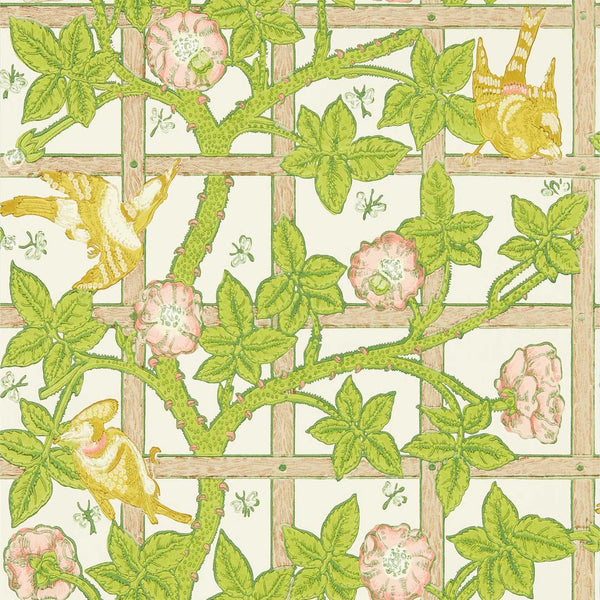 Trellis-Behang-Tapete-Morris & Co-Summer Yellow-Rol-217104-Selected Wallpapers