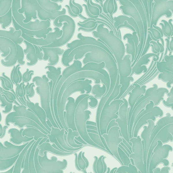 Tulip-Behang-Tapete-Little Greene-Aqua-Rol-0260TUAQUA-Selected Wallpapers