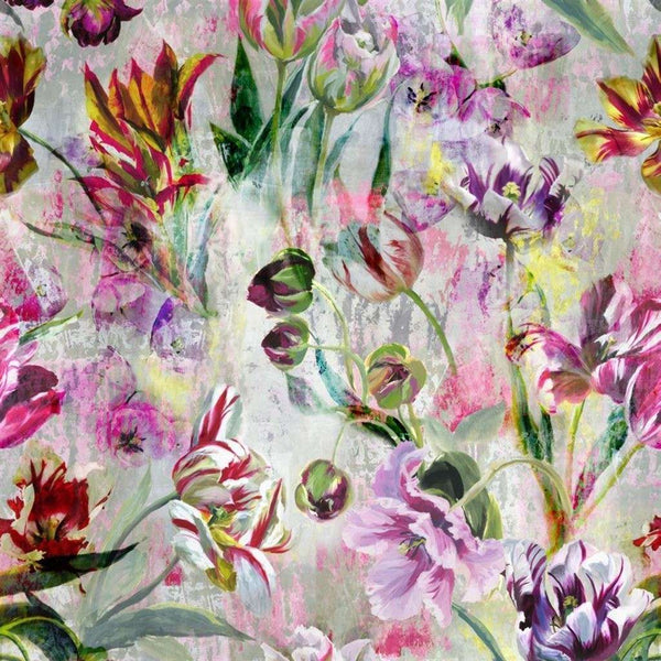 Tulipa Stellata-behang-Tapete-Designers Guild-Fuchsia-Set-PDG1037/01-Selected Wallpapers