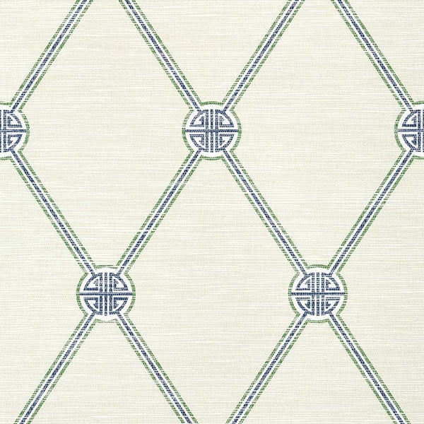 Turnberry Trellis-Behang-Tapete-Thibaut-Beige and Green-Rol-T13352-Selected Wallpapers