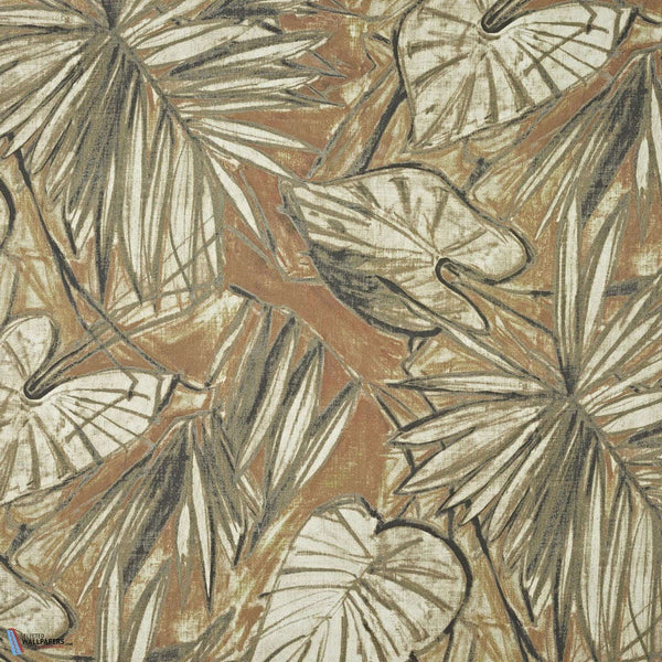 Water Lily-Behang-Tapete-Pierre Frey-Terracotta-Meter (M1)-FP842003-Selected Wallpapers