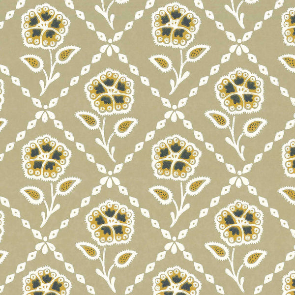 Whitehall-behang-Tapete-Little Greene-Moutarde-Rol-0284WHMOUTA-Selected Wallpapers