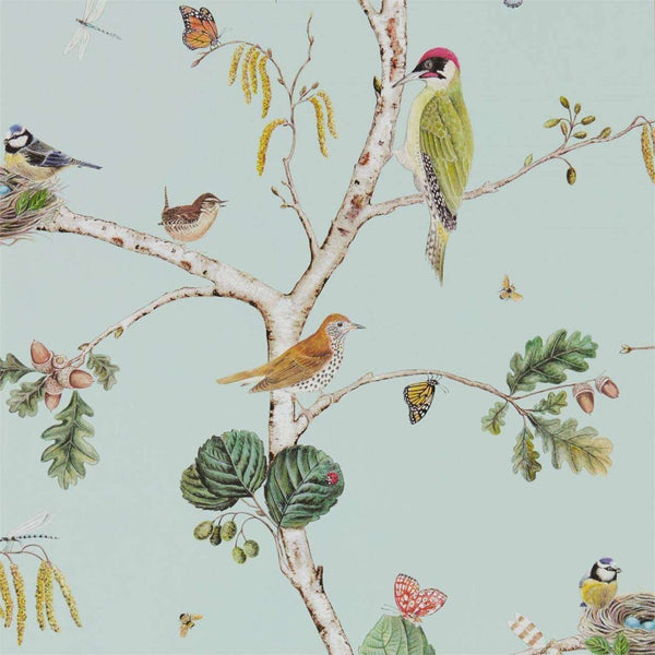 Woodland Chorus-behang-Tapete-Sanderson-Blue/Multi-Rol-215706-Selected Wallpapers