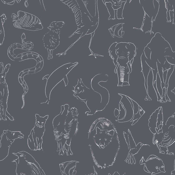 Zoology-behang-Tapete-Coordonne-`Chalk-Rol-9700185-Selected Wallpapers